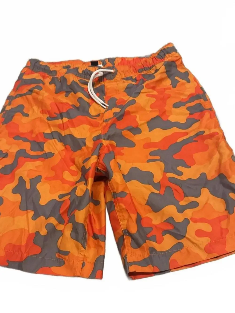 Lands' End Boys Orange Camouflage Swim Shorts XXL Husky